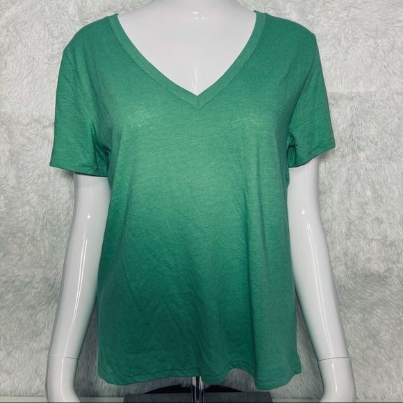 NWOT BP V-Neck Short Sleeve Tee S Green - Picture 5 of 14